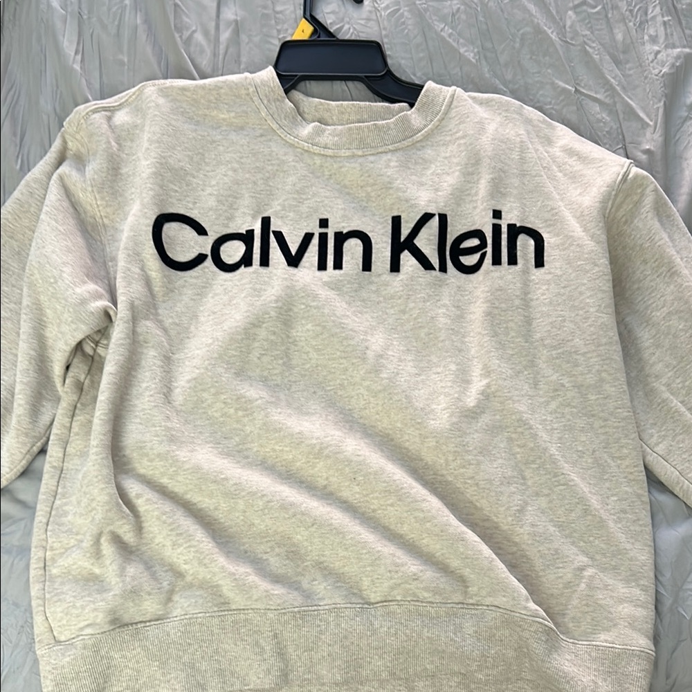 Calvin Klein Jeans Cream Crewneck Sweater